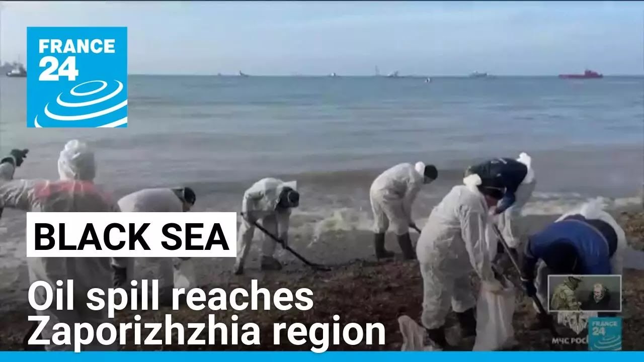 Black sea oil spill reaches the partially Russian-occupied Zaporizhzhia region • FRANCE 24 English
