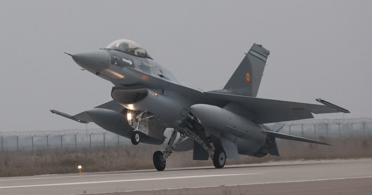An F-16 Fighting Falcon of the Romanian Air Force in October 2020. Photo: Ministry of National Defense of Romania