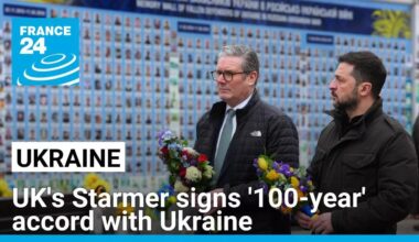 UK's Starmer signs '100-year' accord with Ukraine as Russian drones target Kyiv • FRANCE 24