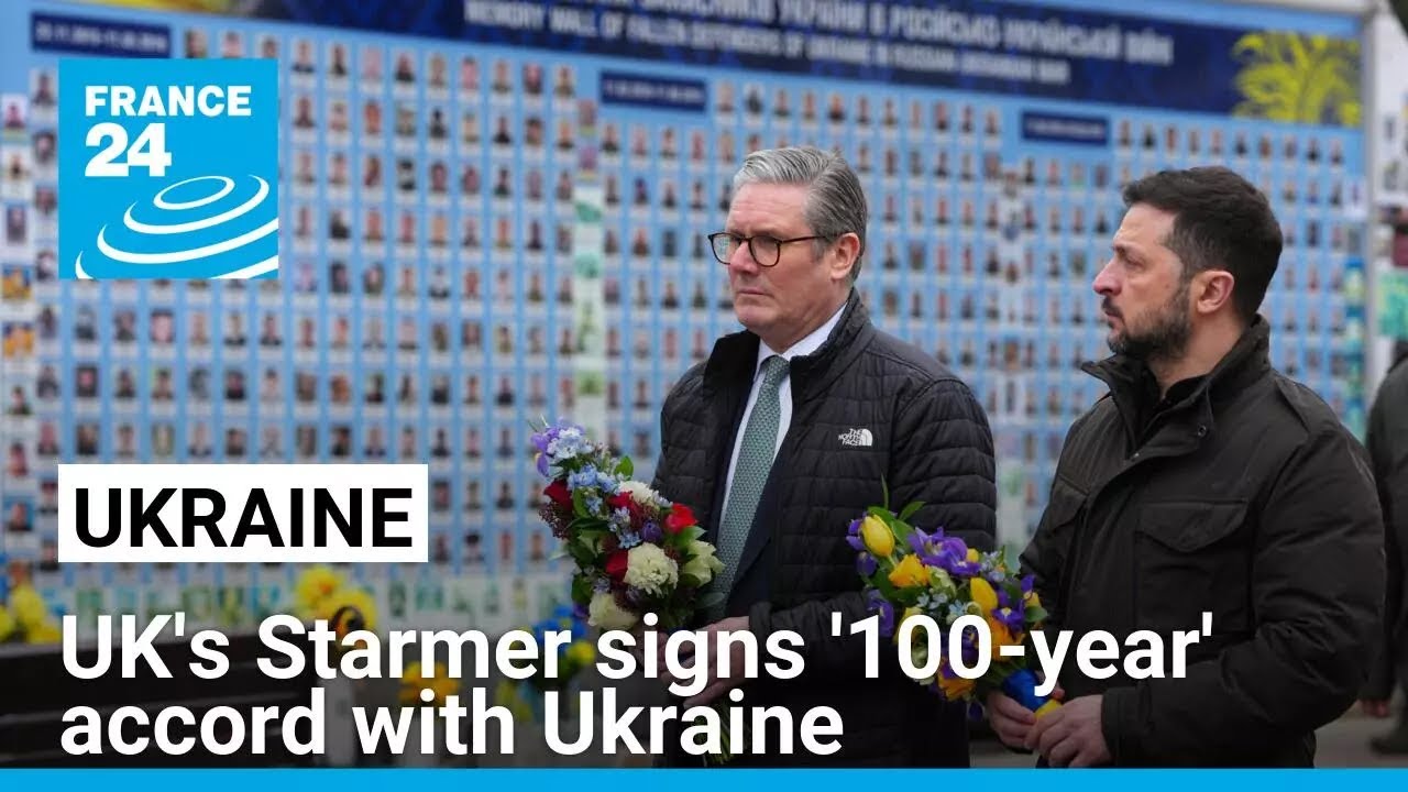 UK's Starmer signs '100-year' accord with Ukraine as Russian drones target Kyiv • FRANCE 24