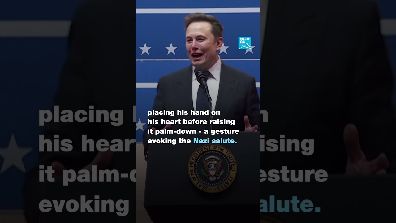Musk repeatedly makes gesture likened to 'Nazi salute' at Trump rally … • FRANCE 24 English
