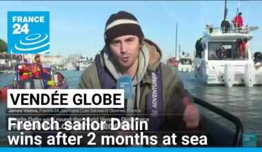 After 2 months at sea, French sailor Dalin wins Vendee Globe around-the-world race • FRANCE 24