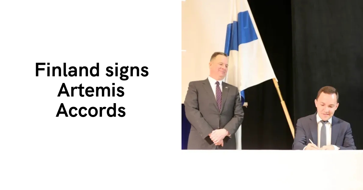 Finland signs Artemis Accords - SpaceNews