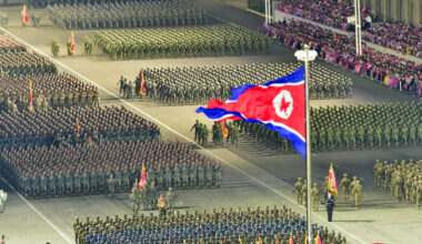 North Korean Troops in Military Parade