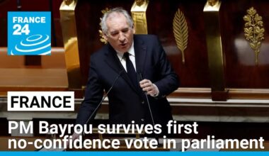 French PM Bayrou survives first no-confidence vote in parliament • FRANCE 24 English