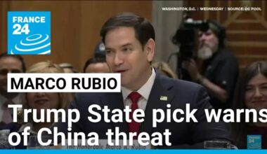 Trump State pick Rubio warns against China reliance in friendly Senate hearing • FRANCE 24