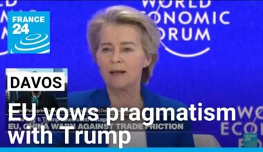 At Davos, EU vows pragmatism with Trump • FRANCE 24 English