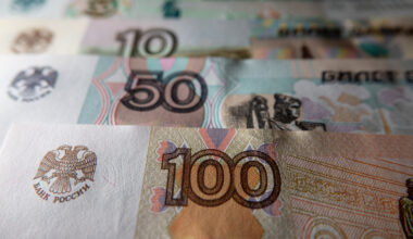 Russian ruble notes