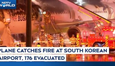 Korea Flight Fire | Plane Catches Fire At South Korean Airport, All 176 Passengers Evacuated Safely