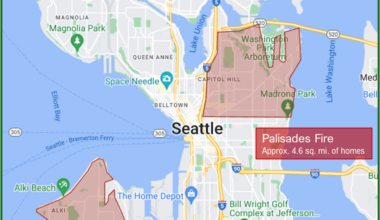Residential Area of LA Fires overlaid on Seattle [OC]