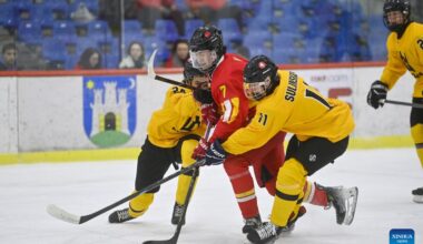 2025 Ice Hockey U20 World Championship: Lithuania vs. China-Xinhua