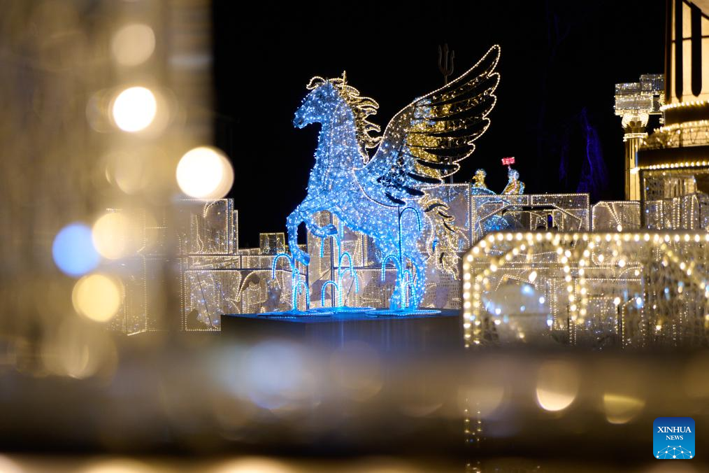 Wilanow Royal Garden of Light show held in Warsaw, Poland-Xinhua
