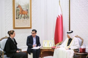 Speaker of Shura Council Meets Ambassadors of Cyprus, Austria