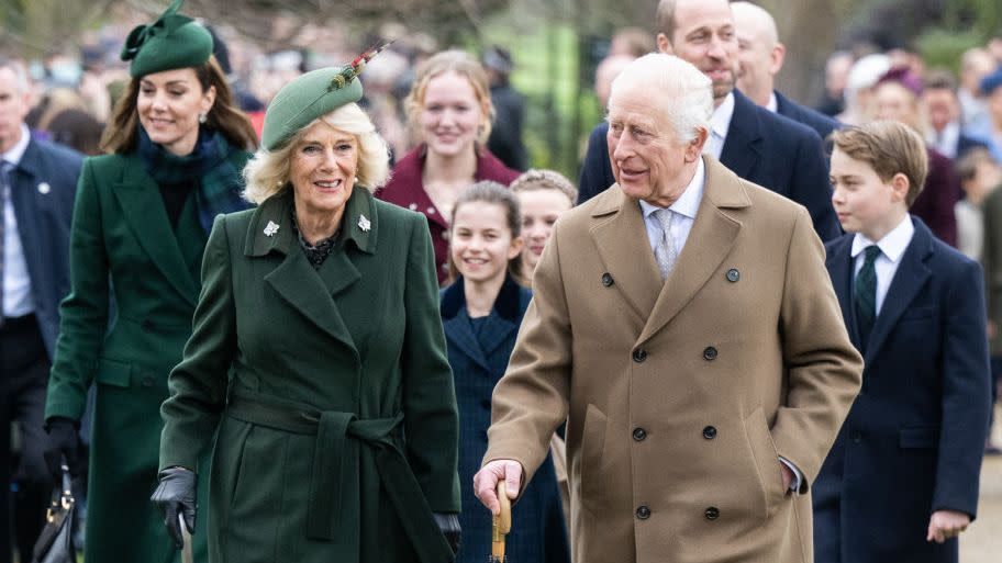 the british royal family attend the christmas morning service