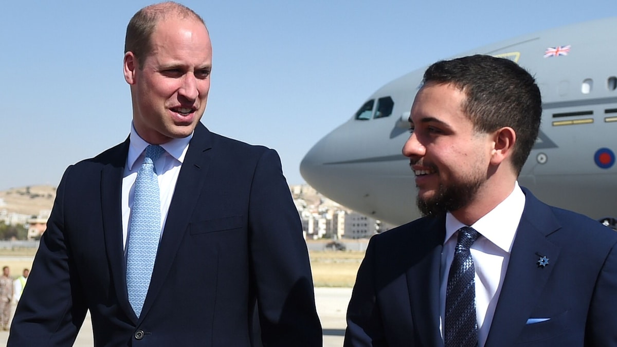 Crown Prince Hussein reunites with 'dear friend' Prince William in Windsor