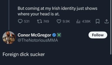 What a waste of space that Conor McGregor is