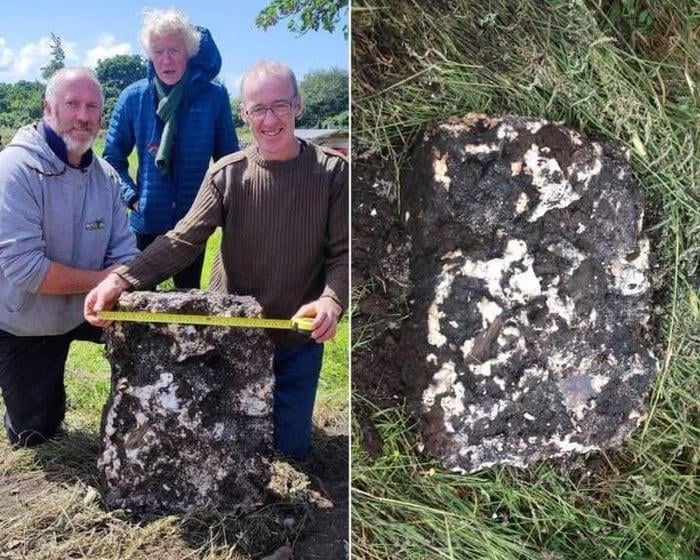 Irish farmer Micheál Boyle found a 50-pound chunk of "bog butter" on his property.