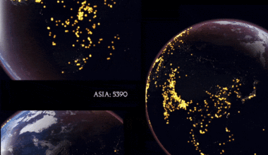 [OC] One Glow, One Birth: Visualizing an Hour of Global Births