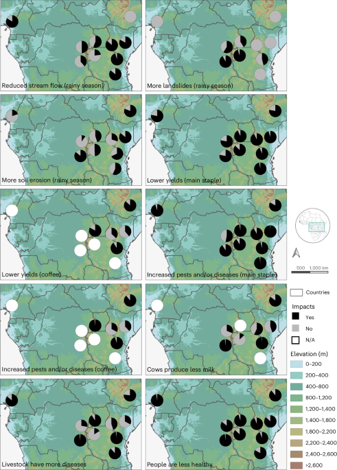 Perceived climate change impacts and adaptation responses in ten African mountain regions
