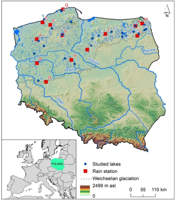 Long-term trends in water level fluctuations in lowland lakes in central Europe (Northern Poland)