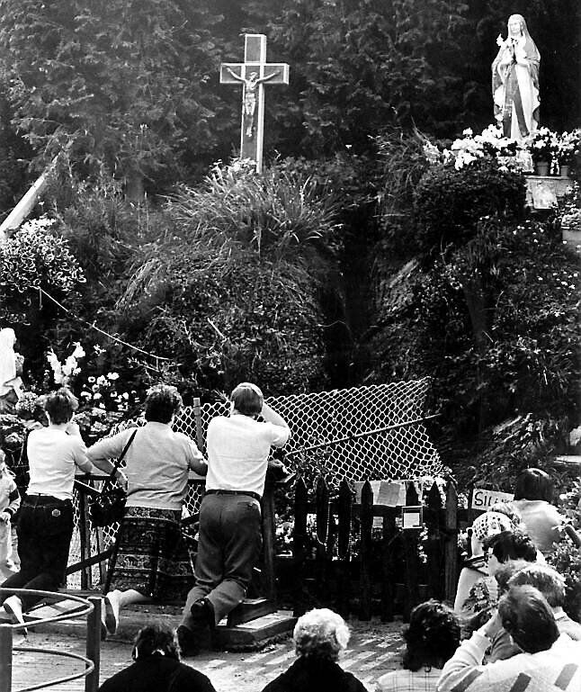 People claimed they could see a holy statue move in Ballinspittle, after a  similar claim came out of Asdee, Kerry, in the summer of 1985. File Picture: Cyril Perrott