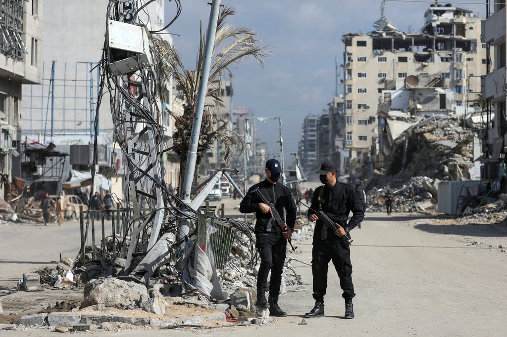 Palestinian Hamas police in Gaza City. Photo: Reuters Palestinian Hamas police in Gaza City. Photo: Reuters