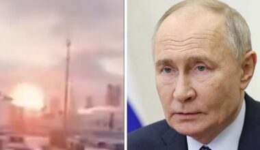 Huge blast rocks Russian gas terminal after drone attack | World | News