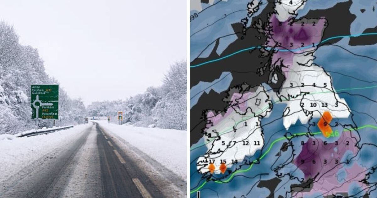 UK snow maps show all of UK hammered by snow barrage - worst-affected areas | Weather | News