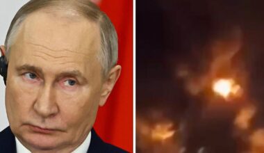 Putin hammerblow as drone strike triggers massive inferno at Russian oil depot | World | News