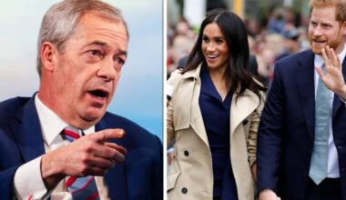 Prince Harry and Meghan Markle given brutal nickname by Nigel Farage after event with King | Royal | News
