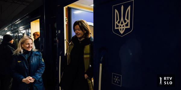 Ministrica Tanja Fajon na obisku v Kijevu