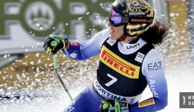 Brignone z imenitno predstavo prvič slavila v Cortini; Štuhec znova razočarana