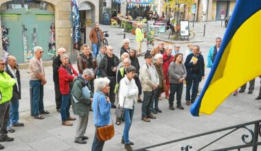 À Lannion, une nouvelle mobilisation pour l’Ukraine, le jeudi 23 janvier, sur le parvis de la mairie