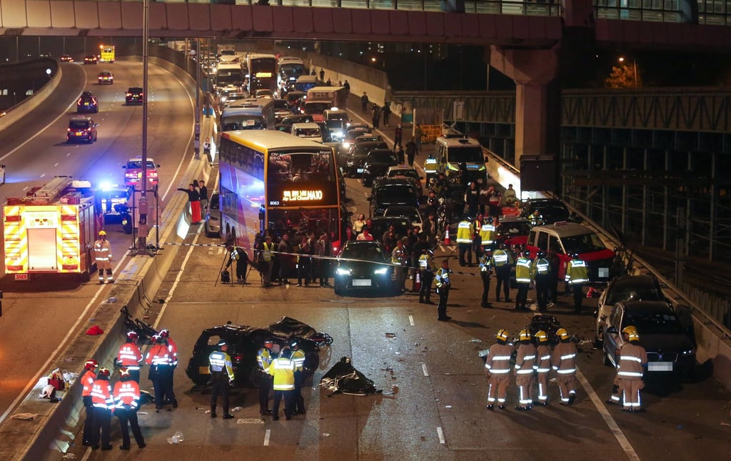The car crash in the early hours of Wednesday left three dead. Photo: Handout The car crash in the early hours of Wednesday left three dead. Photo: Handout