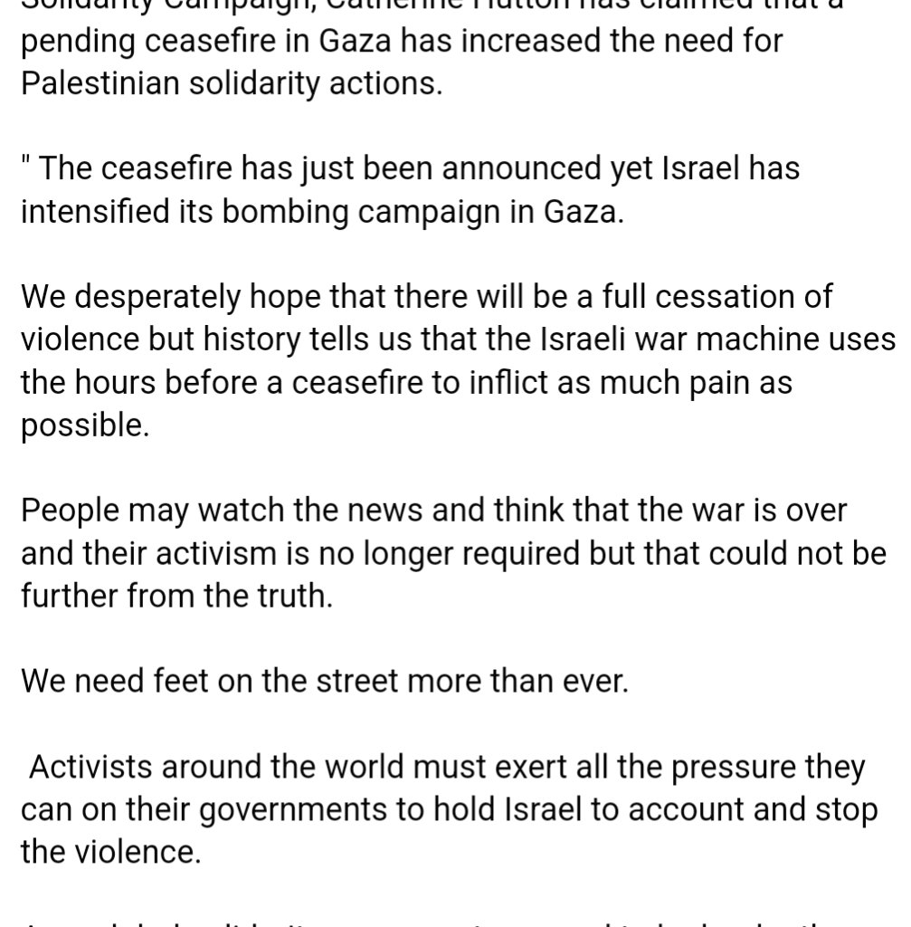 Derry IPSC explains why we must intensify protests for Palestine given ceasefire