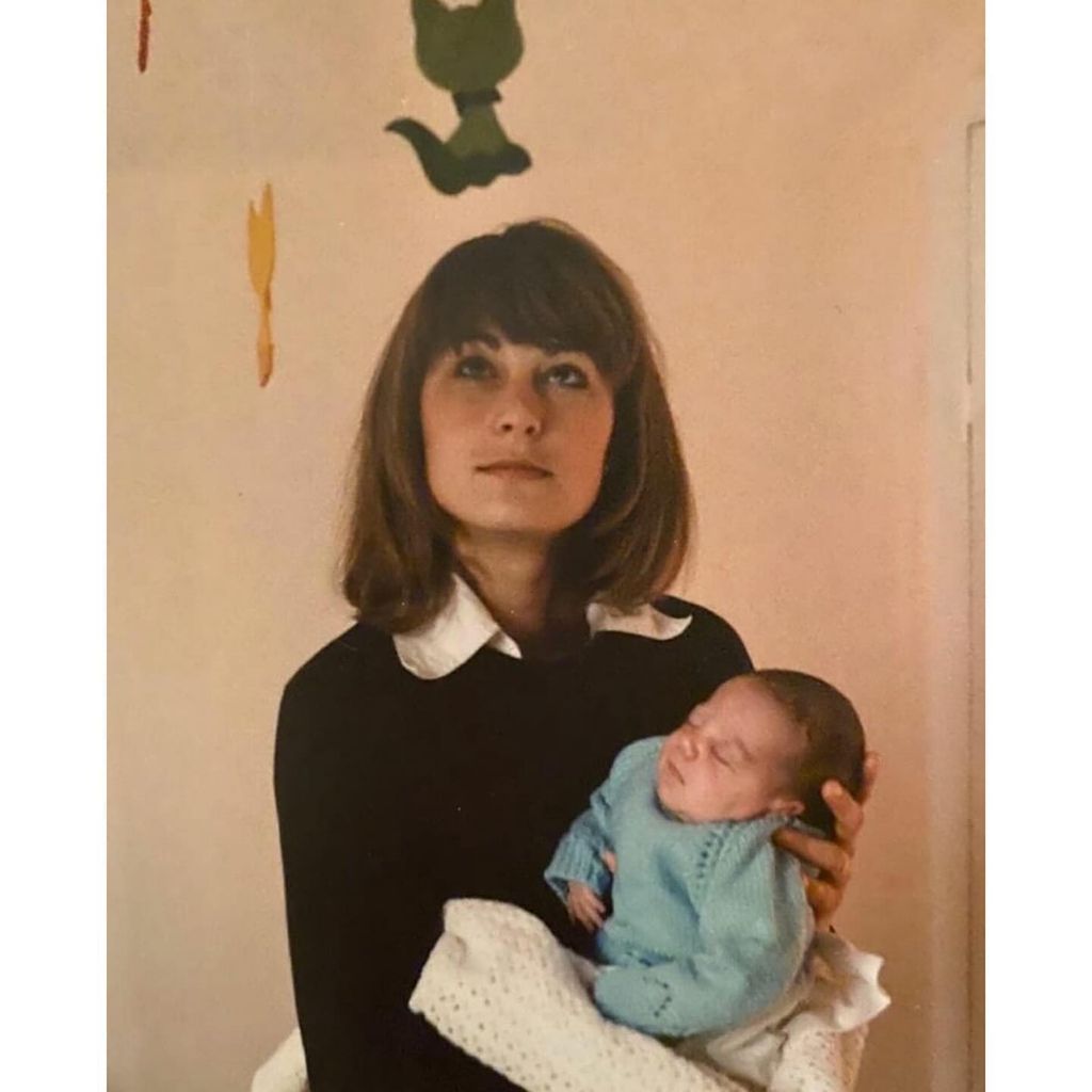 Carole holding baby Kate