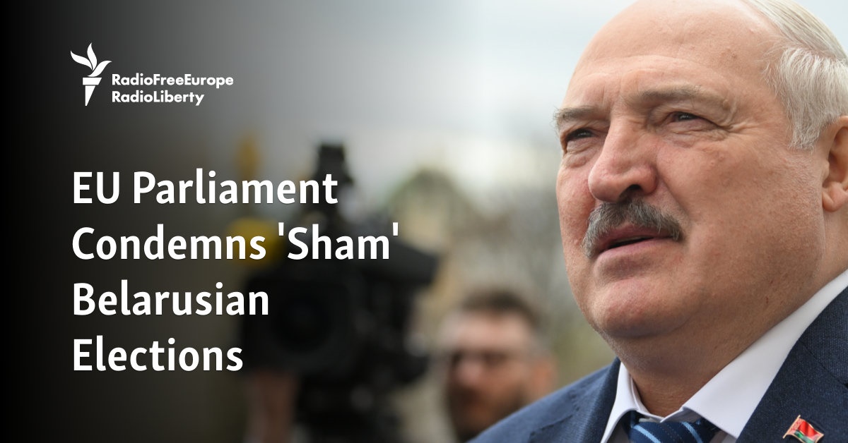 EU Parliament Condemns 'Sham' Belarusian Elections