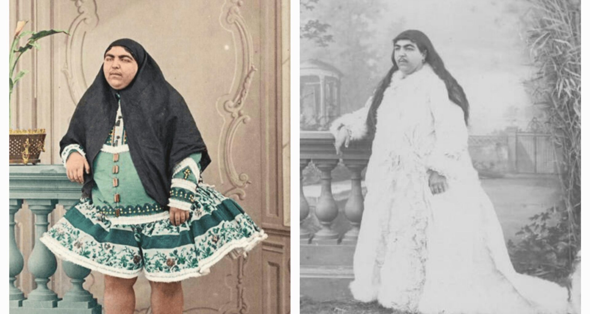 Fatemeh Khanum "Esmat al-Dowleh" and Zahra Khanum "Taj al-Saltaneh”