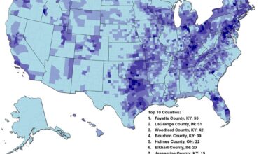 [OC] The Distribution of Horses in the US