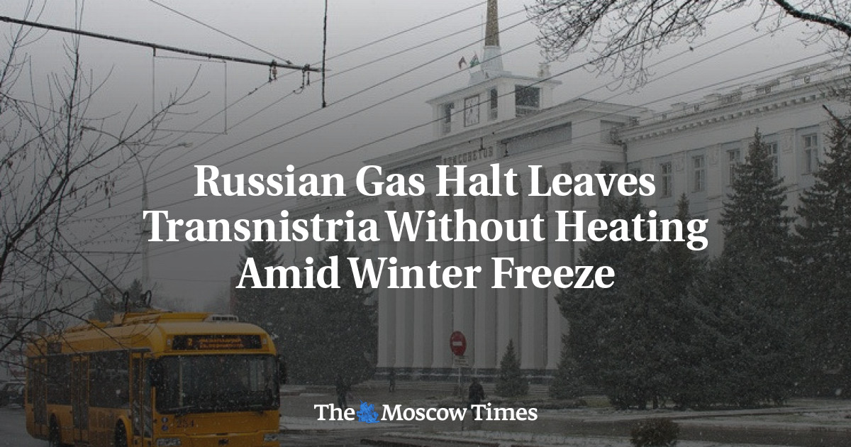 Russian Gas Halt Leaves Transnistria Without Heating Amid Winter Freeze