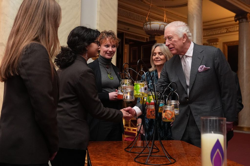 Charles spoke to a group of students who created some of the candles for the 80 Candles for 80 Years project 