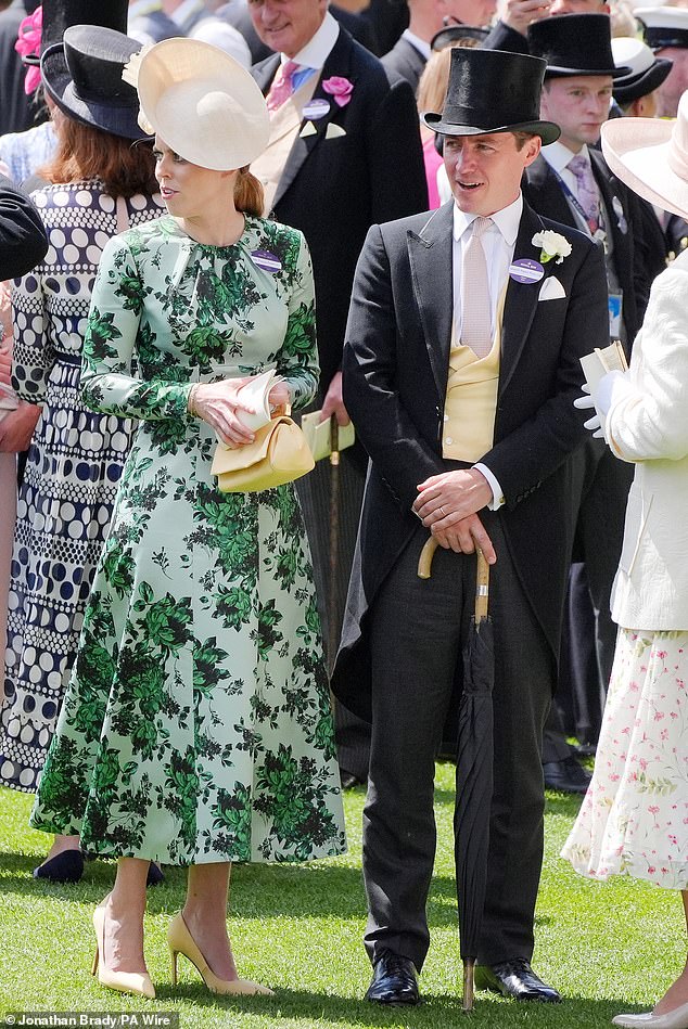 Princess Beatrice and her husband Edoardo seen at Royal Ascot in June this year