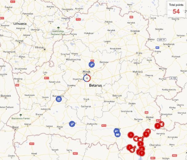 Chronicle of military activity on the territory of Belarus for December 23 - January 5 / Photo: Telegram / Belarusian Hajun / © Telegram / Белорусский гаюн