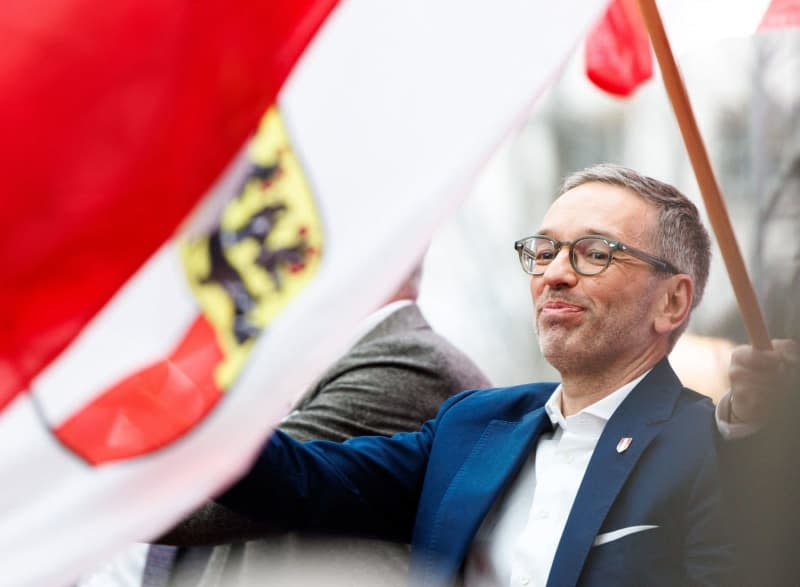 Austrian Freedom Party of Austria (FPOe) Chairman Herbert Kickl attends the FPOe's New Year's meeting. Tobias Steinmaurer/APA/dpa