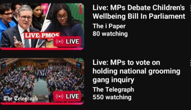 The Telegraph lies about the bill being debated in Parliament via their live YouTube channel