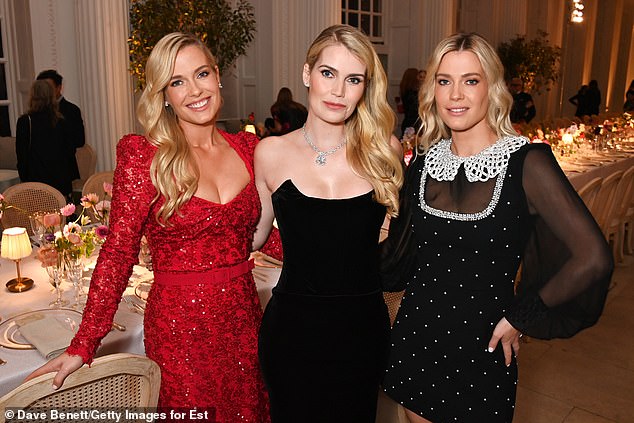 All three sisters wore a smattering of glamorous makeup, while opting to keep their blonde locks in stylish straight hair-dos