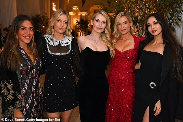 Dana Alikhani, left, Lady Amelia, Lady Kitty, Lady Eliza and DJ Zara Martin pictured posing for a picture