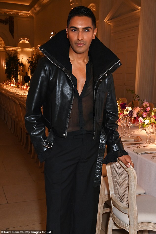 Rahi oozed sophistication in a stylish leather aviator jacket