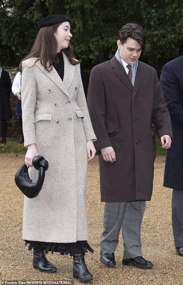 Princess Margaret's grandson Sam Chatto with his girlfriend, Eleanor Ekserdjian, at Sandringham last month