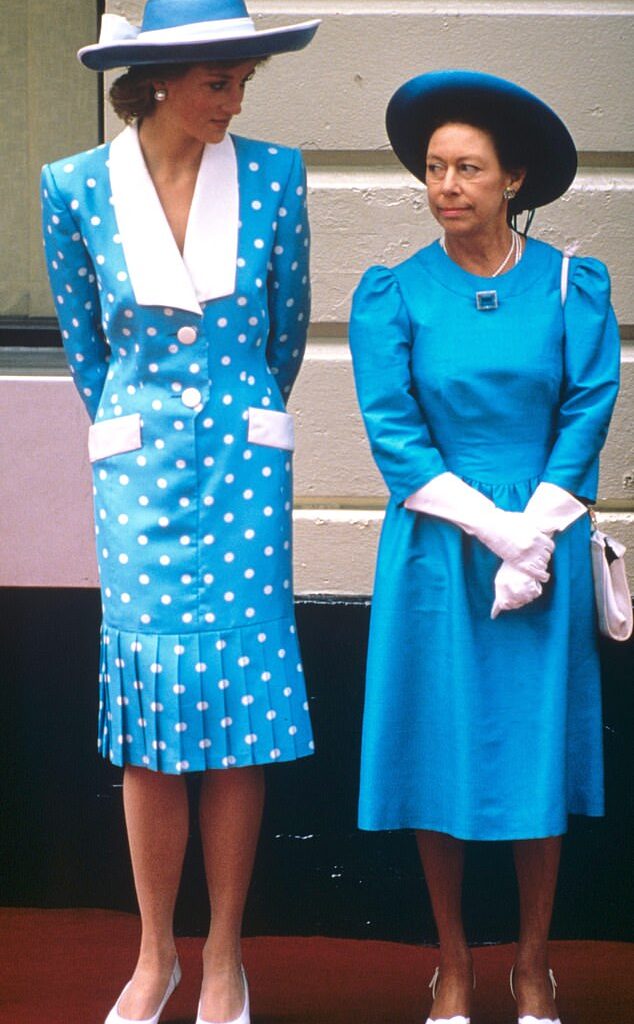 Princess Margaret considered Princess Diana a friend. Here they are seen together in 1989